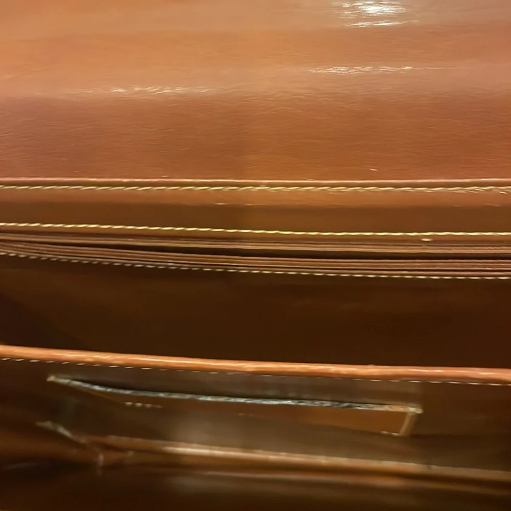 Classic Brown Leather Jack George’s Men's Briefcase (OL)